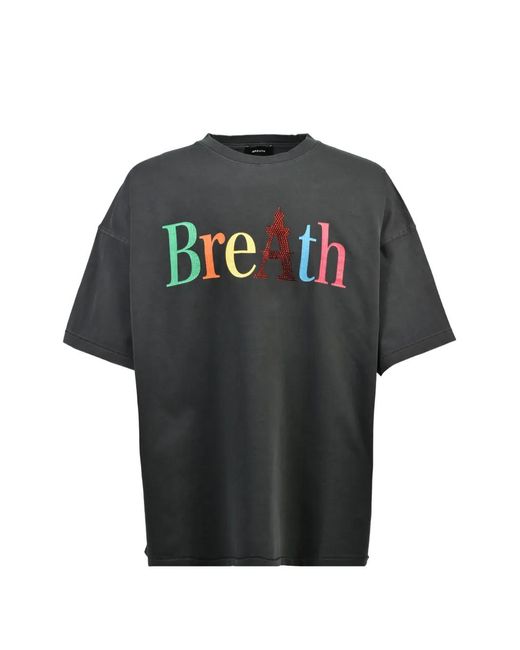 BREATH Black Logo-Print T-Shirt for men
