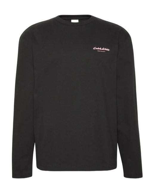 Calvin Klein Black Long-Sleeved T-Shirt for men