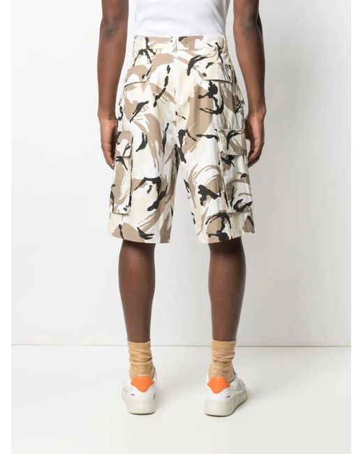 KENZO Natural Tropic Camo Cargo Shorts for men