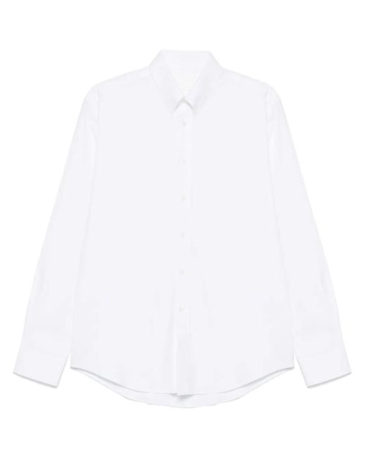 Givenchy White Logo-Embroidered Shirt for men