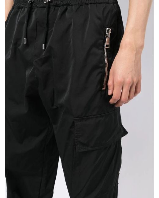 Balmain Black Tapered Cargos for men
