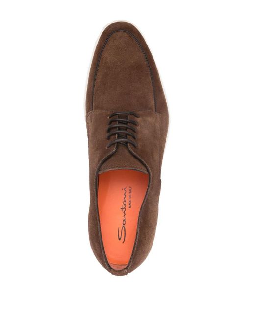 Santoni Derby-Schuhe aus Wildleder in Brown für Herren