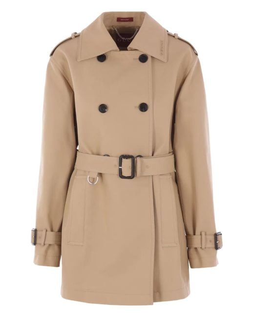 Gucci Natural Double-Breasted Belted Trench Coat