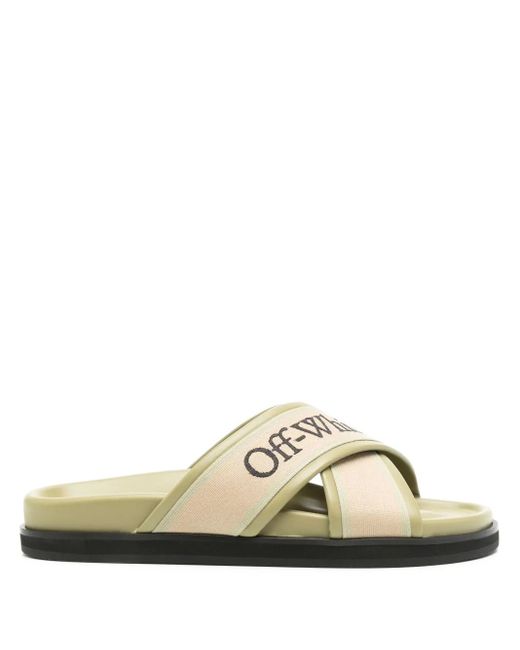 Off-White c/o Virgil Abloh Green Cloud Crossover Slides for men