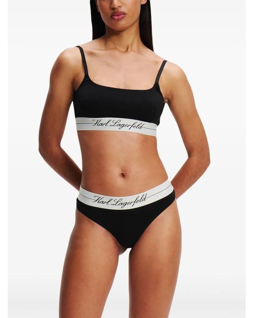 Karl Lagerfeld Black Hotel Karl Thongs