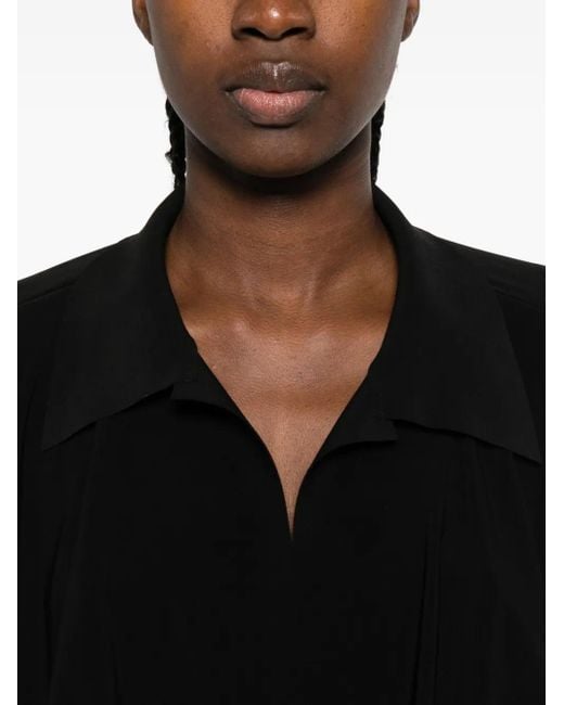 Norma Kamali Black Long-Sleeve Bodysuit