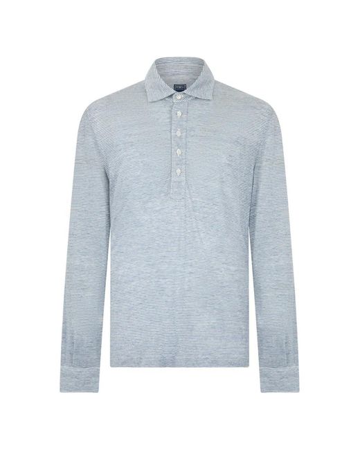 Polo A Rayas Fedeli de hombre de color Blue