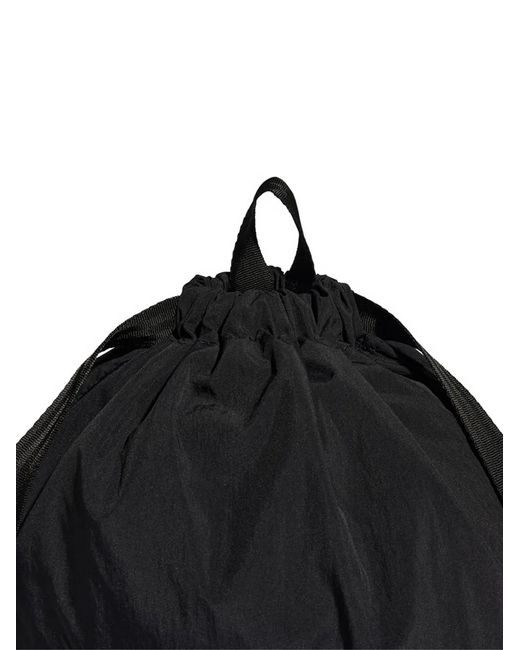 Adidas Black Logo-Embossed Drawstring Backpack