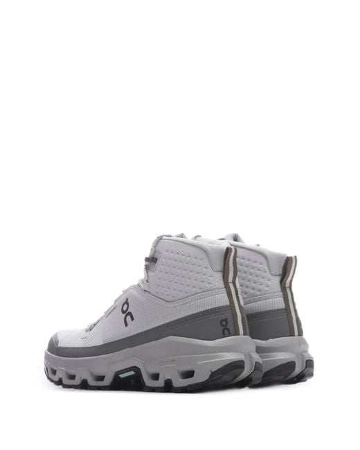 On Shoes White Cloudrock Mid Waterproof Sneakers for men