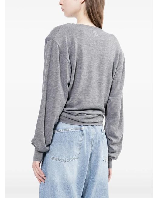 Magda Butrym Gray Knotted Longsleeve