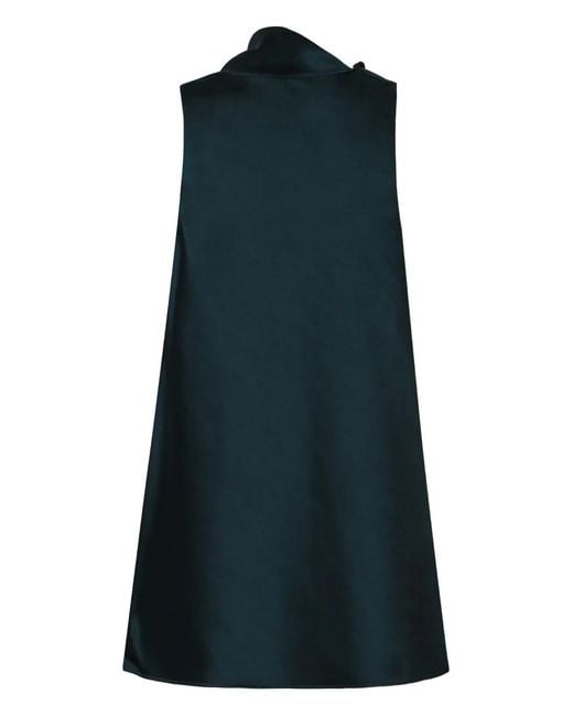 Vince Blue Satin Top With Scarf