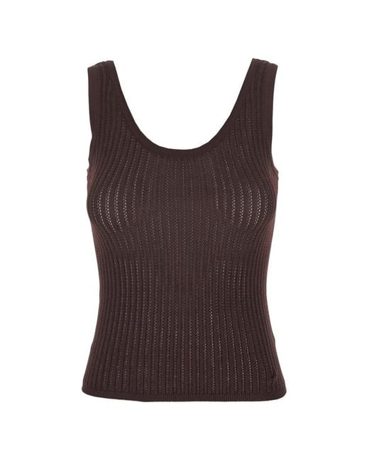 Jucca Brown Knitted Tank Top