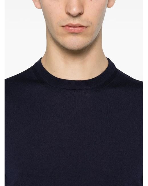 Roberto Collina Blue Short-Sleeve Crew-Neck T-Shirt for men