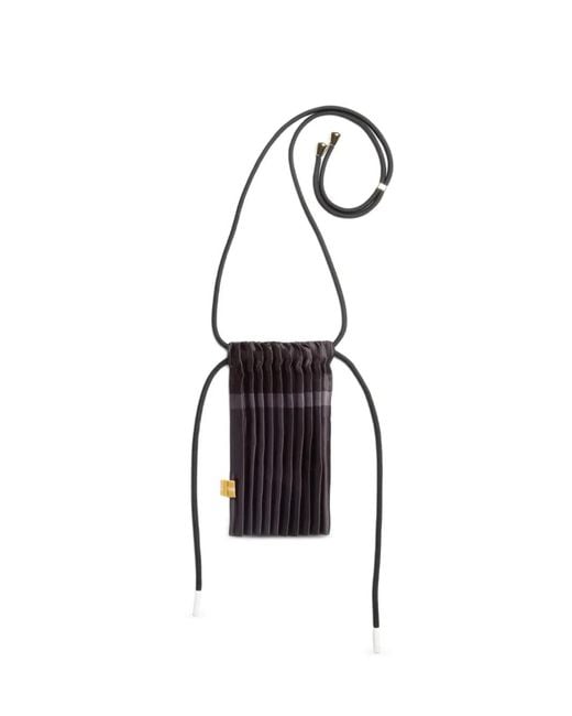 MULTITUDES BAGS Purple Mini Sac Plissé À Fini Satiné
