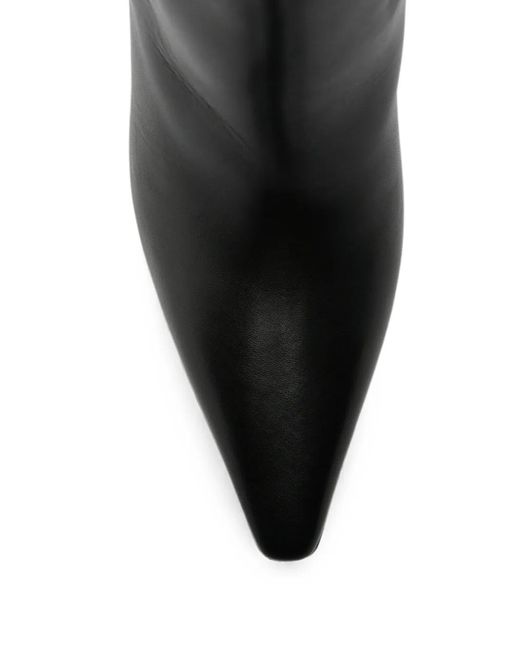 DSquared² Black Buckle-Detail Pointed-Toe Boots