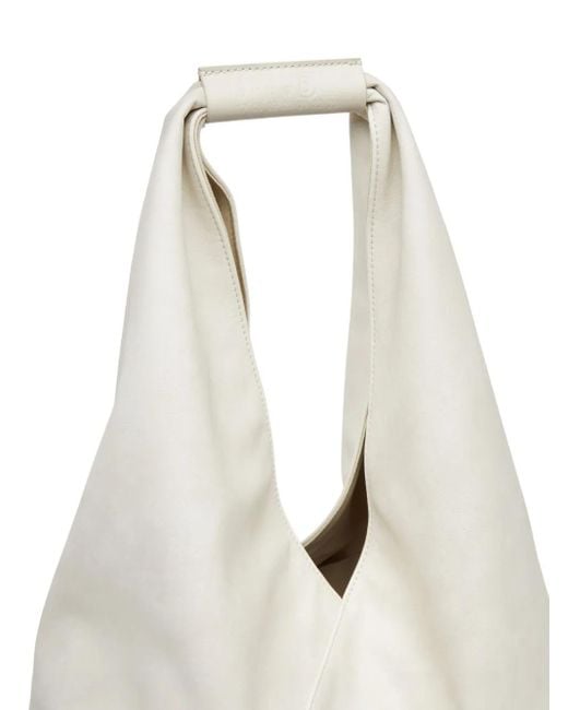 MM6 by Maison Martin Margiela White Japanese Triangular Tote Bag