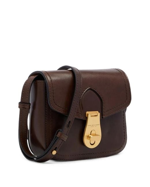 The Bridge Brown Leather Buckle-Fastening Cross Body Bag
