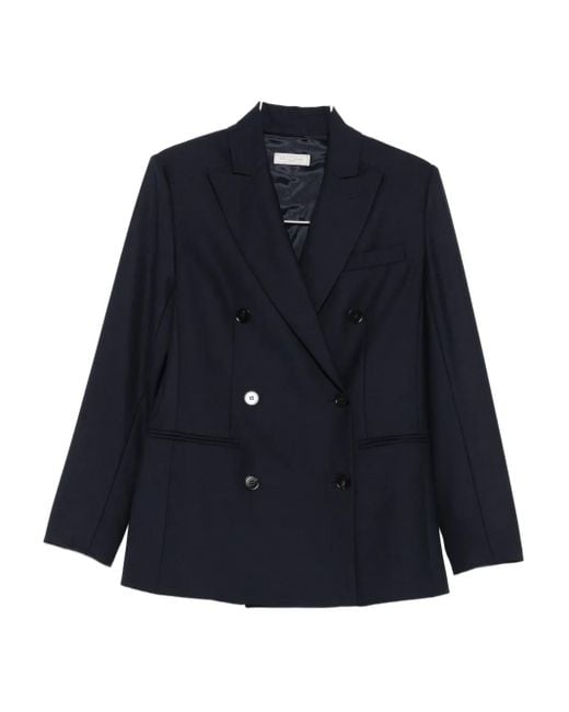 Antonelli Double-breasted Jacket Blue