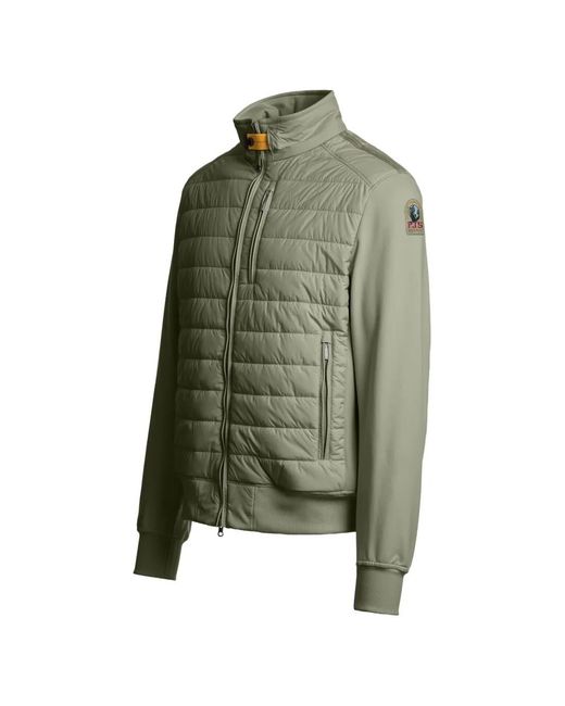 Parajumpers Green Quilted-Panel Jacket for men