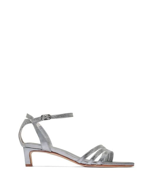 Bernardo White Lima Strappy Heeled Sandals
