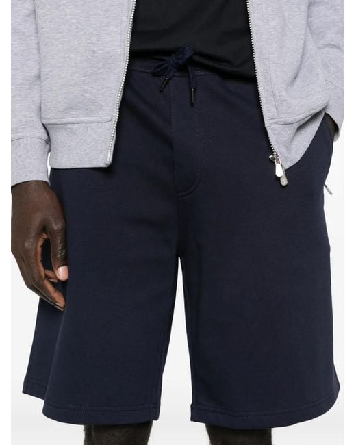 Brunello Cucinelli Blue Zip Drawstring Trousers for men