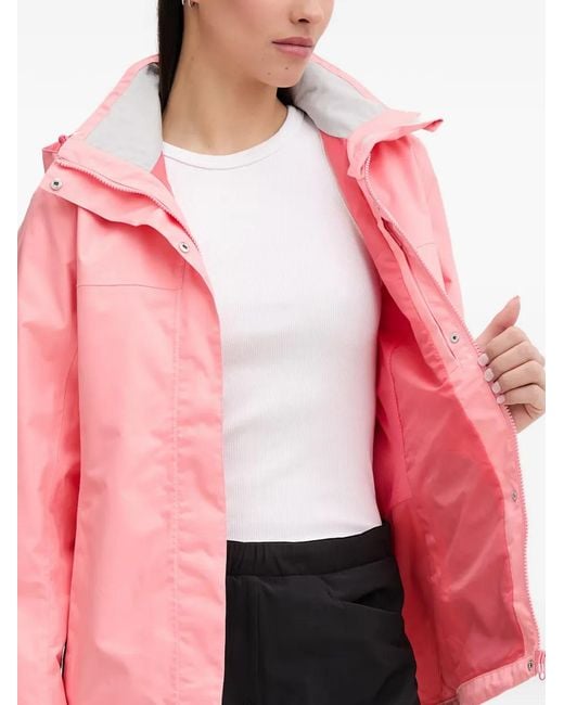 Helly Hansen Pink Logo-Print Hooded Jacket