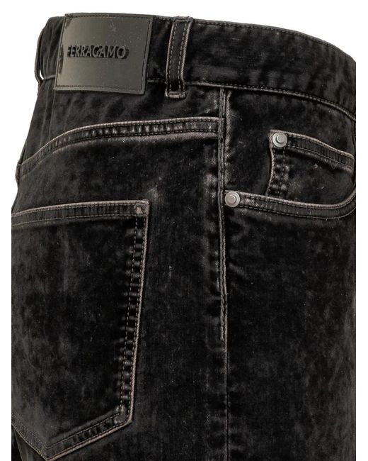 Vaqueros Con Trabillas Ferragamo de hombre de color Black