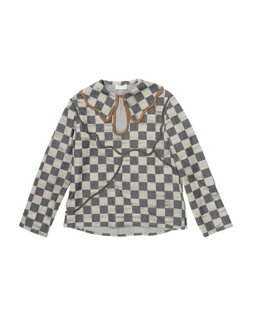 Commun's Gray Checked Shirt