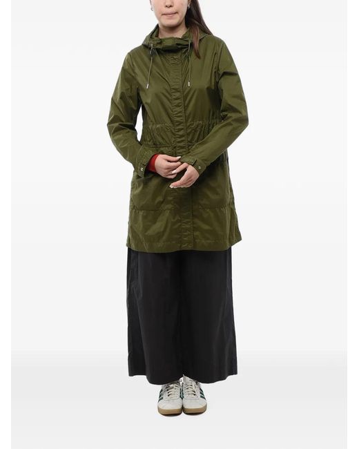 Woolrich Green Hooded Drawstring-Waist Jacket