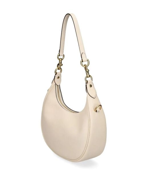 COACH Natural Small Jonie 22 Half-Moon Leather Shoulder Bag