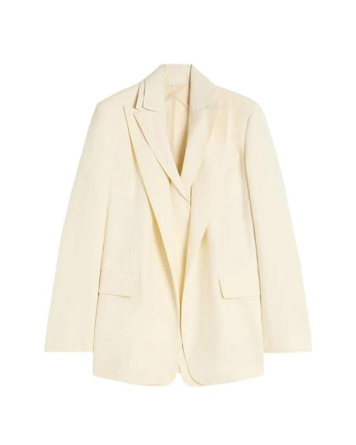Sportmax Natural Flap-Pocket Blazer