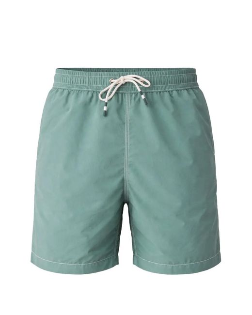 Hartford Blue Drawstring Side Pockets Beachwear for men