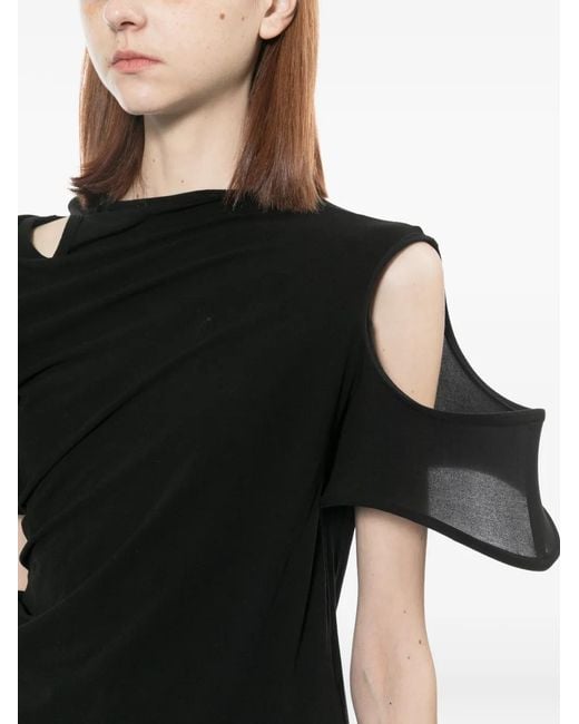 Junya Watanabe Black Cut-Out Asymmetric Top