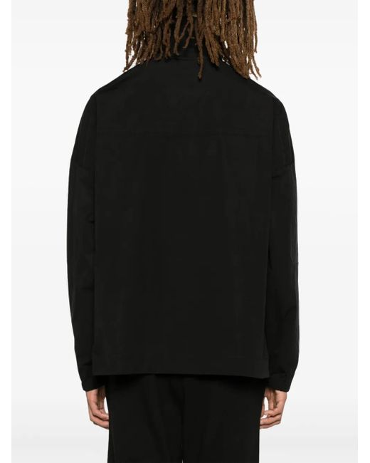 DSquared² Black Logo-print Half Zip Jacket - Men's - Cotton/spandex/elastane for men
