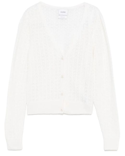 Barrie White Cashmere Cardigan