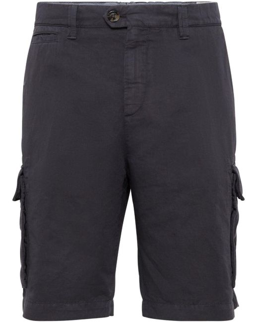 Brunello Cucinelli Cargo-Shorts aus Twill in Blue für Herren