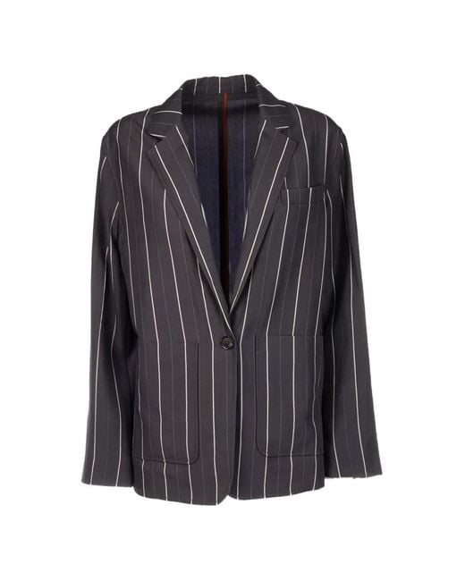 Paul Smith Gray Striped Blazer