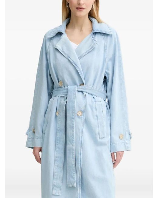 Marc O' Polo Trenchcoat Met Dubbele Rij Knopen in het Blue