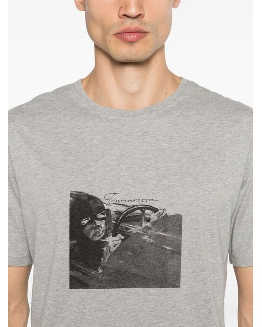Sartoria Tramarossa Gray Justin Graphic T-Shirt for men