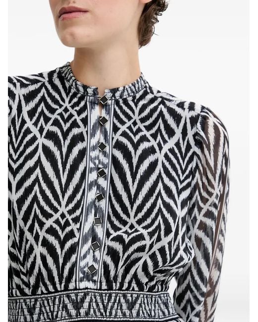 Hale Bob Gray Nyra Button Printed Mini Dress