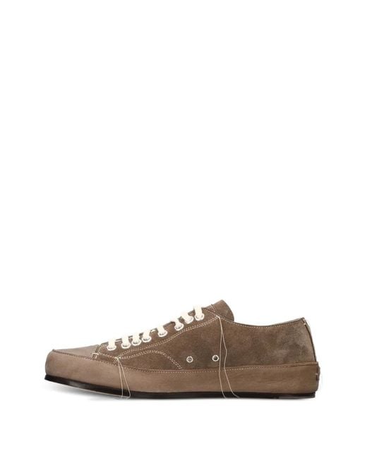Premiata Brown Suede Lace-Up Sneakers for men