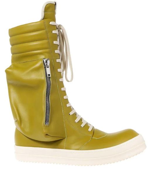 Stivali Cargo Basket di Rick Owens in Green da Uomo