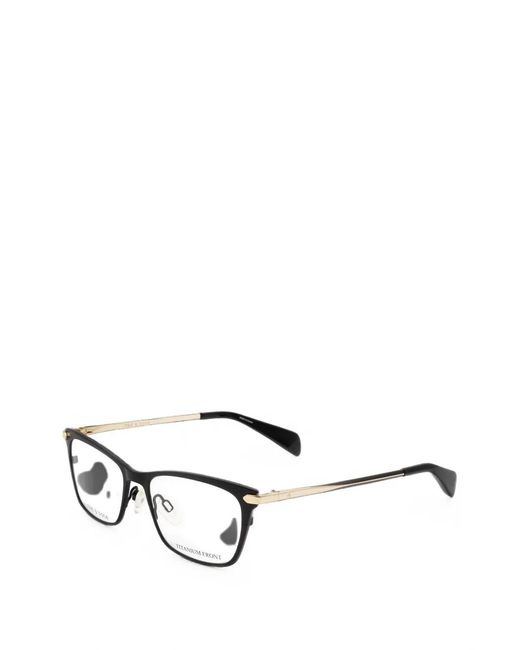 Rag & Bone White Rectangle-Frame Glasses