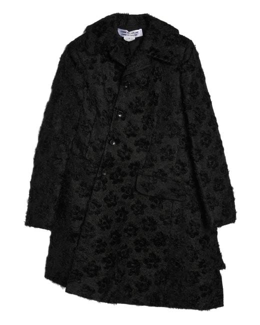 Abrigo Con Motivo Floral Comme des Garçons de color Black