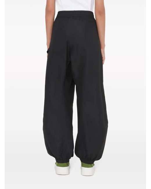 J.W. Anderson Black Twisted Jogginghose Mit Anker-Print