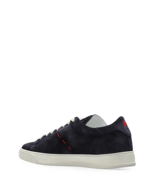 Kiton Black Suede Leather Sneakers for men