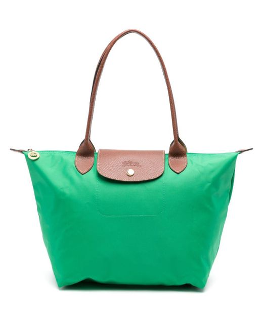 Longchamp Green Le Pliage Original M Shoulder Bag