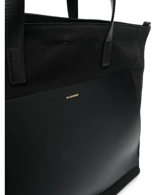 Jil Sander Black Medium Wanda Square Tote Bag