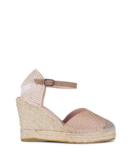 Ron White Natural Espadrilles Compensées À Boucle