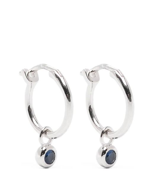 Missoma White Tennis Charm Mini Hoop Earrings